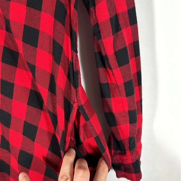 Gap Red & Black Plaid Flannel Long Sleeve Dress - Picture 7 of 9